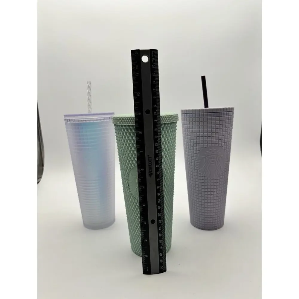 New Starbucks 24oz Tumbler Cups With Straws Lot Of 3 New With Tags